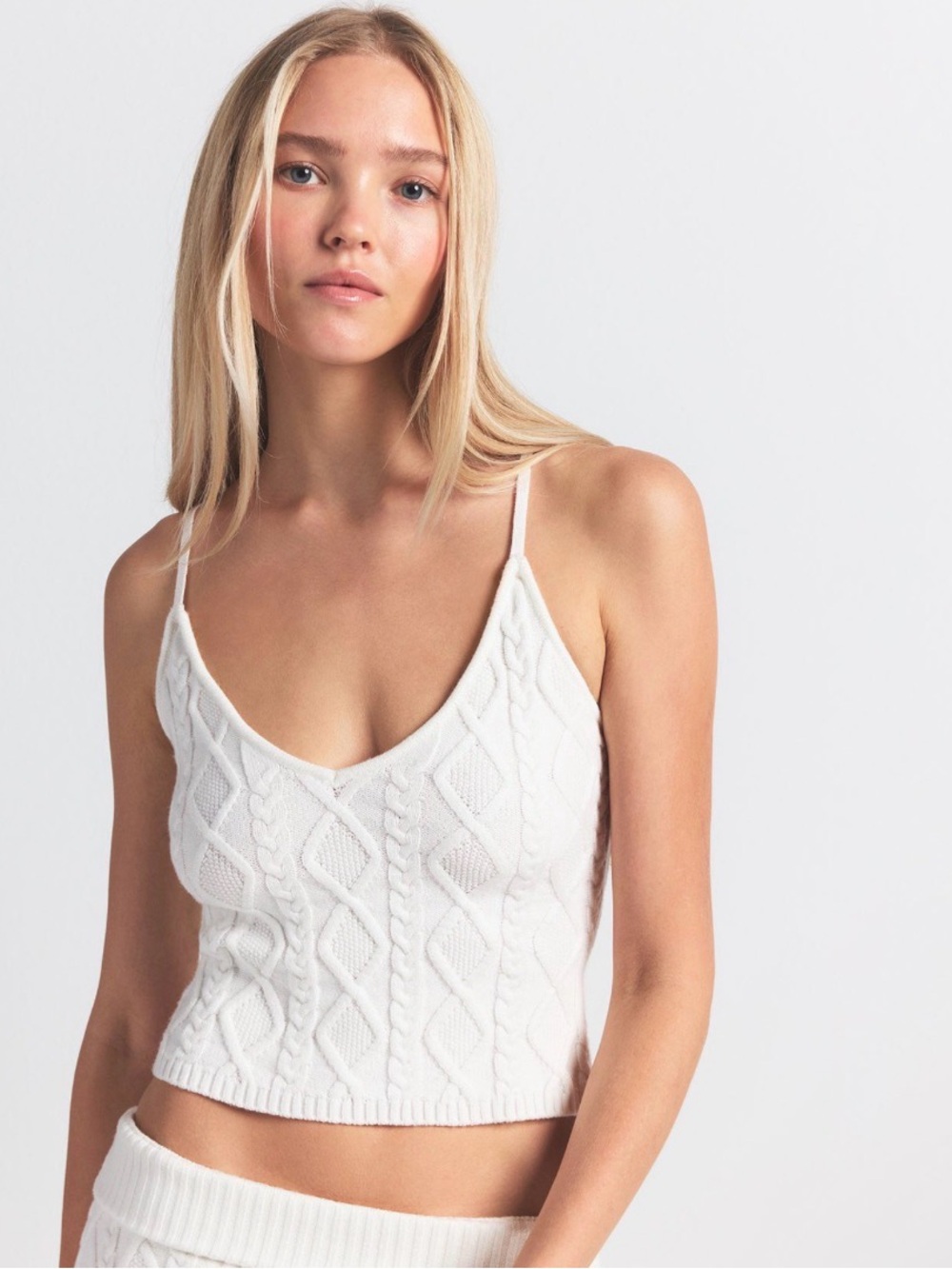 SKIMS Cable-Knit Cami in Marble
